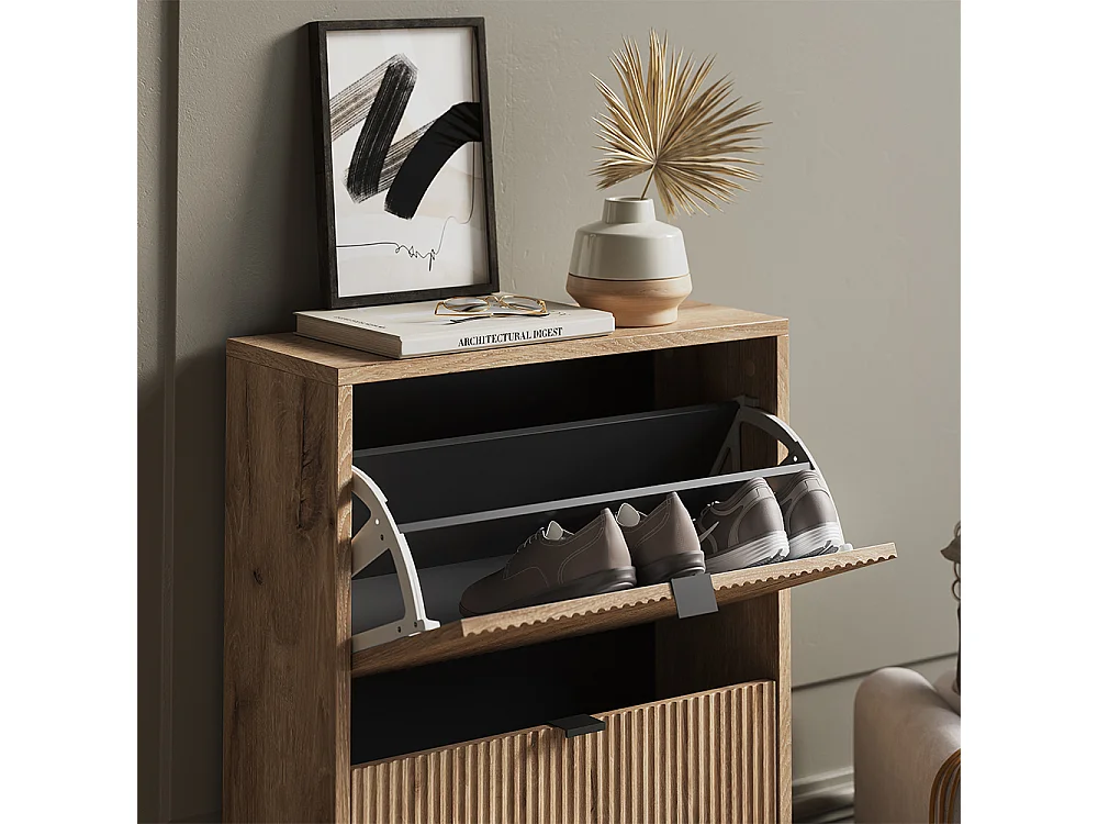 Benne à chaussures chêne viking 60x24x92 eliza