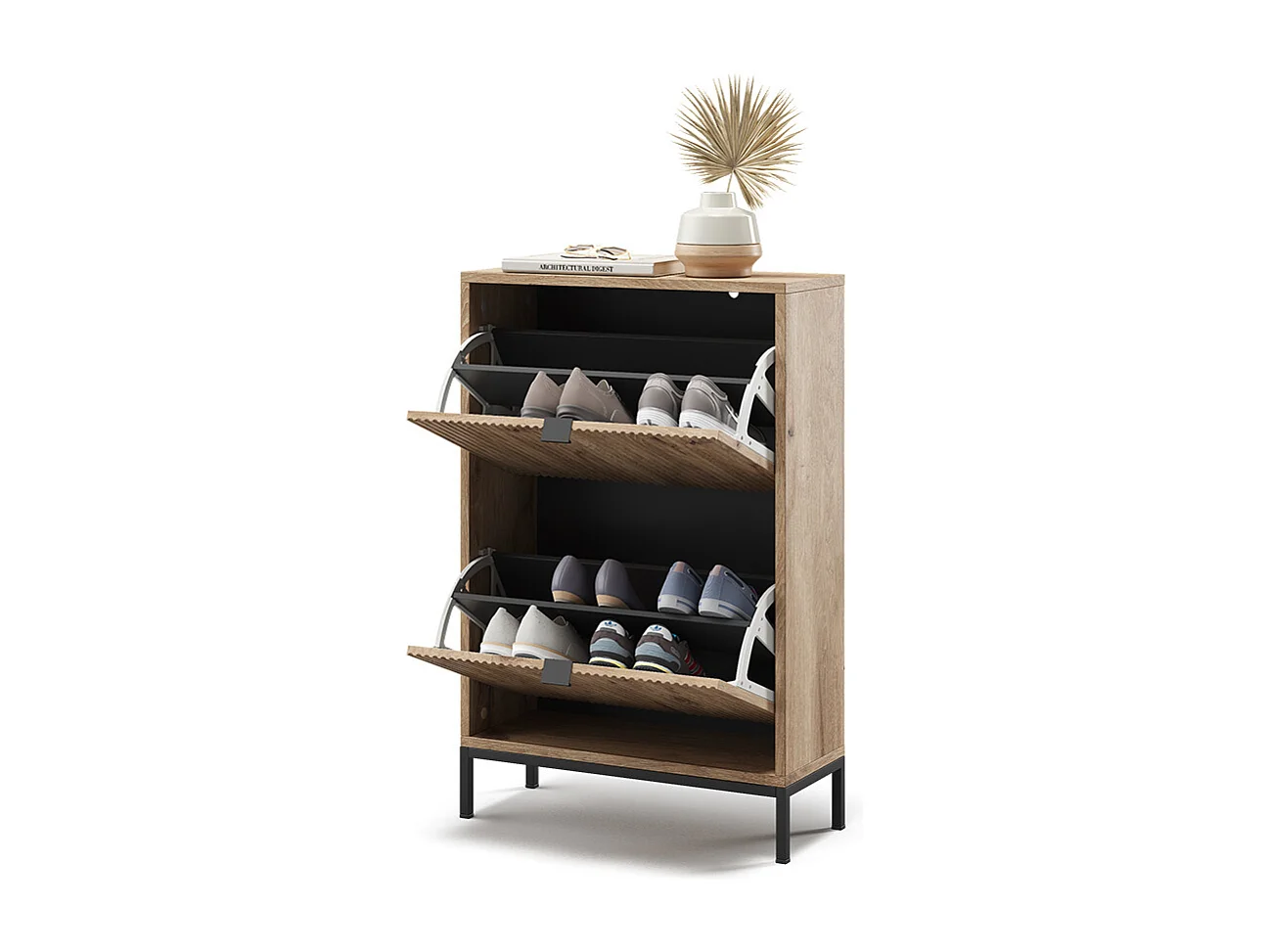 Benne à chaussures chêne viking 60x24x92 eliza