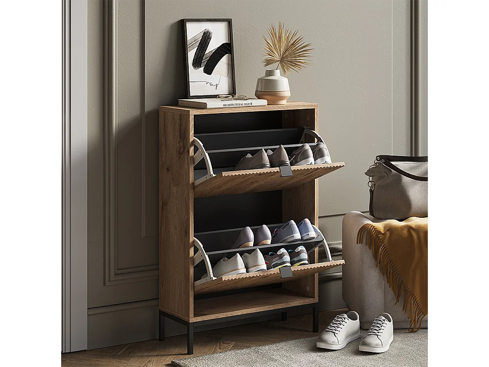 Benne à chaussures chêne viking 60x24x92 eliza