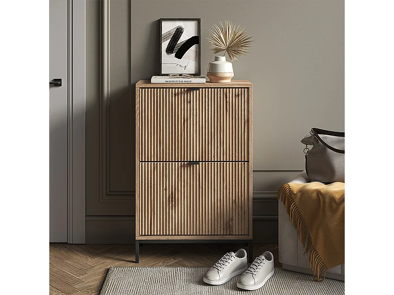 Benne à chaussures chêne viking 60x24x92 eliza