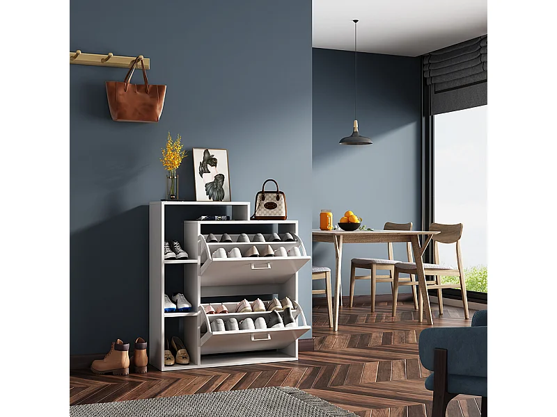 Schuhkipper weiß 80x24.5x90 tobias