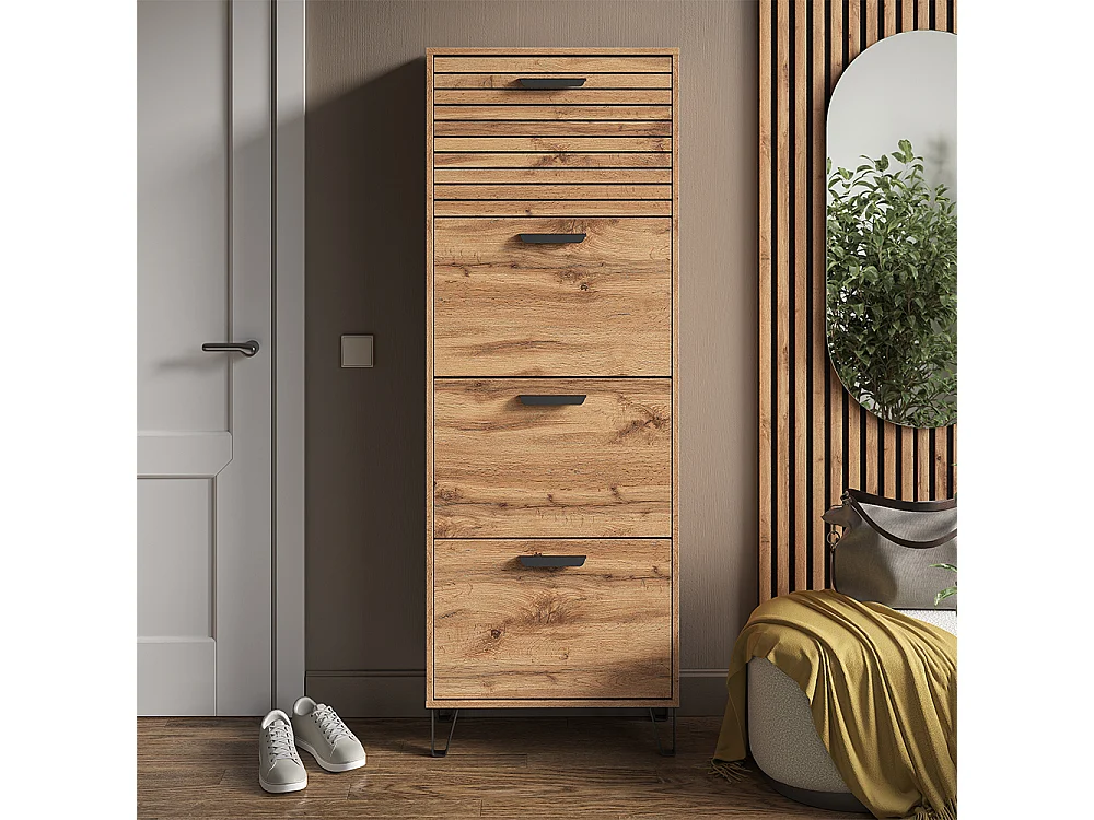 Le basculeur à chaussures chêne wotan 60x25.1x168 amber