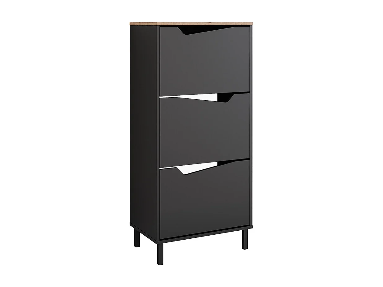 Benne à chaussures anthracite/artisan 60x38x129.5 marelle