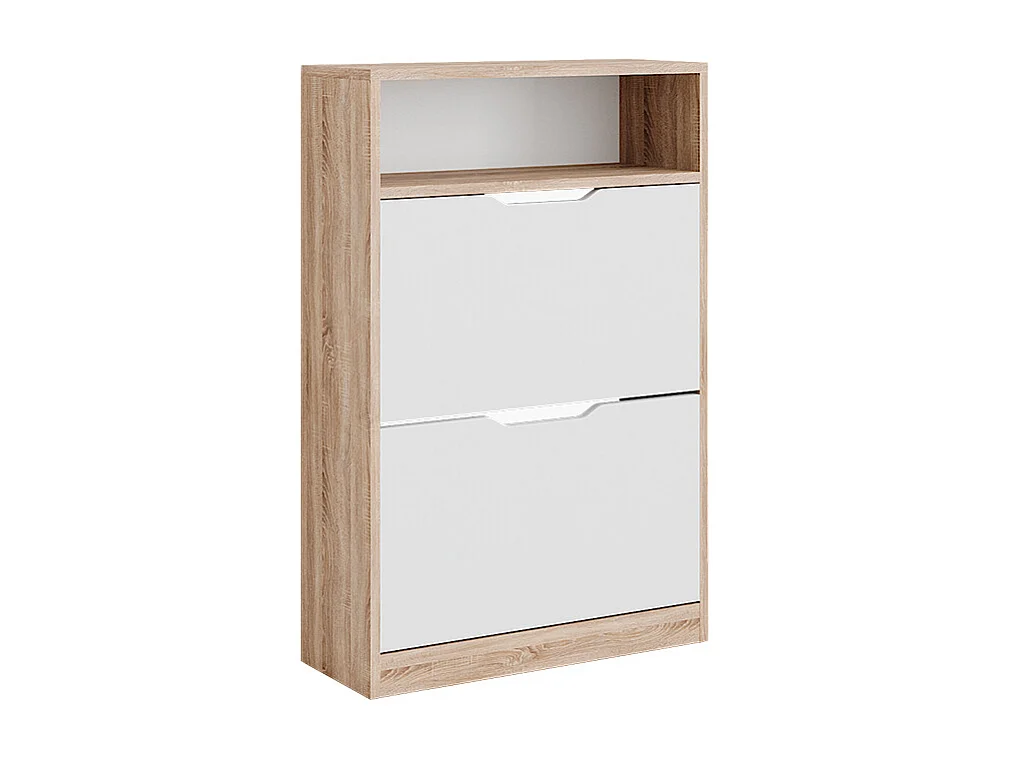 Meuble à chaussure sonoma/blanc 59x22x89.5 luca