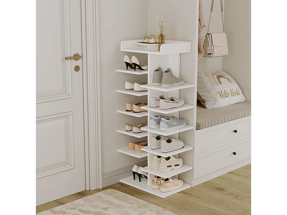 Armoire à chaussures blanc 45x30x114 stepy