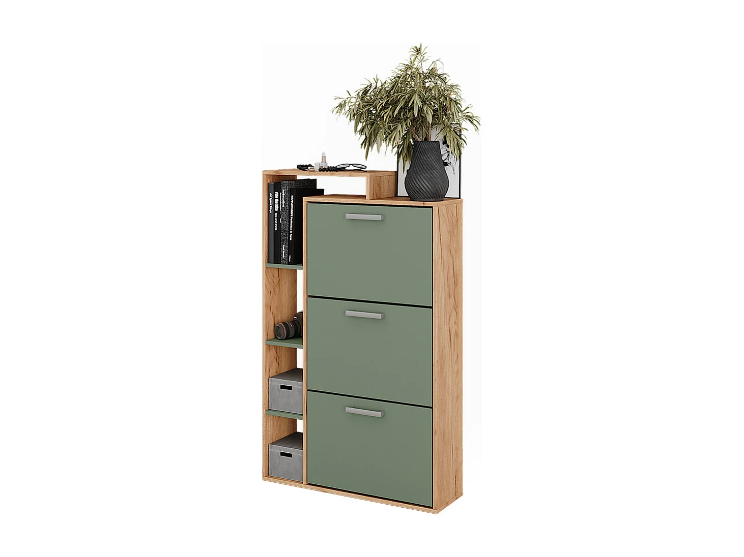Le basculeur à chaussures force dor chêne/vert 80x24.2x128.3 orlando