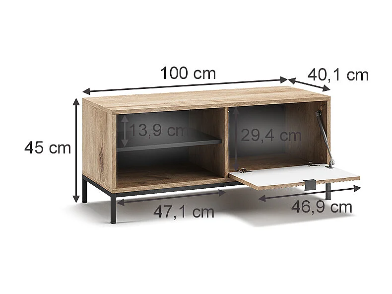 Banc pour chaussures chêne viking 100x40x45 eliza