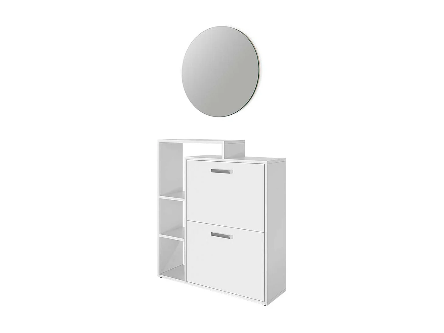 Meuble à chaussure blanc 80x25x90 orlando