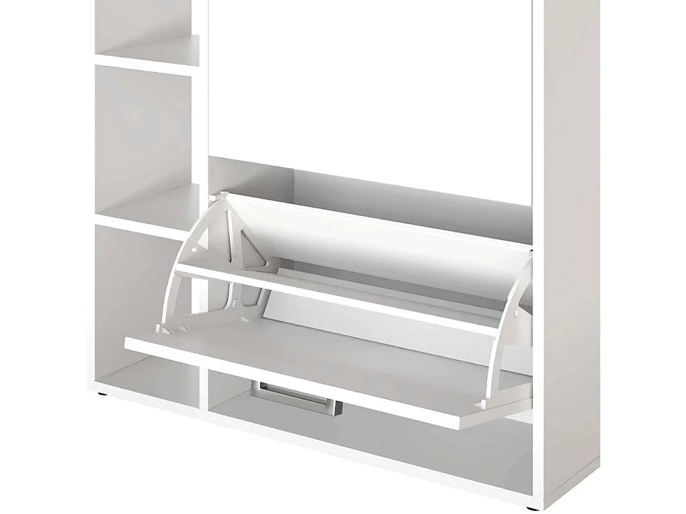 Meuble à chaussure blanc 80x25x90 orlando