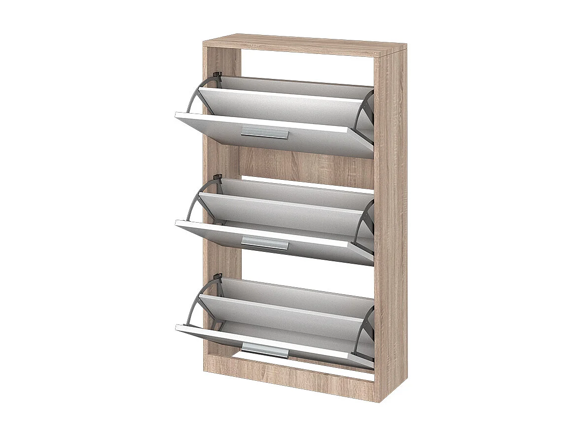 Schuhkipper weiß/sonoma 59x22x105 gizmo