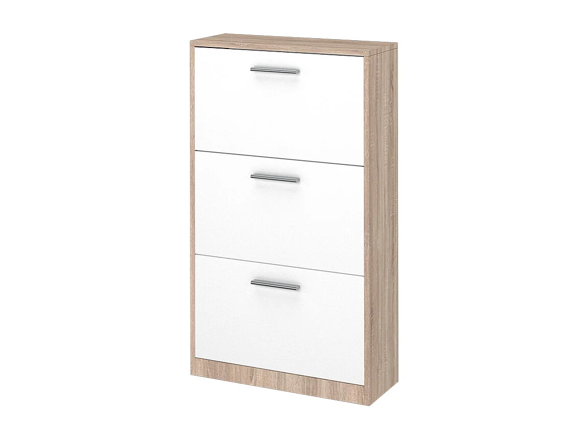 Meuble à chaussure blanc/sonoma 59x22x105 gizmo