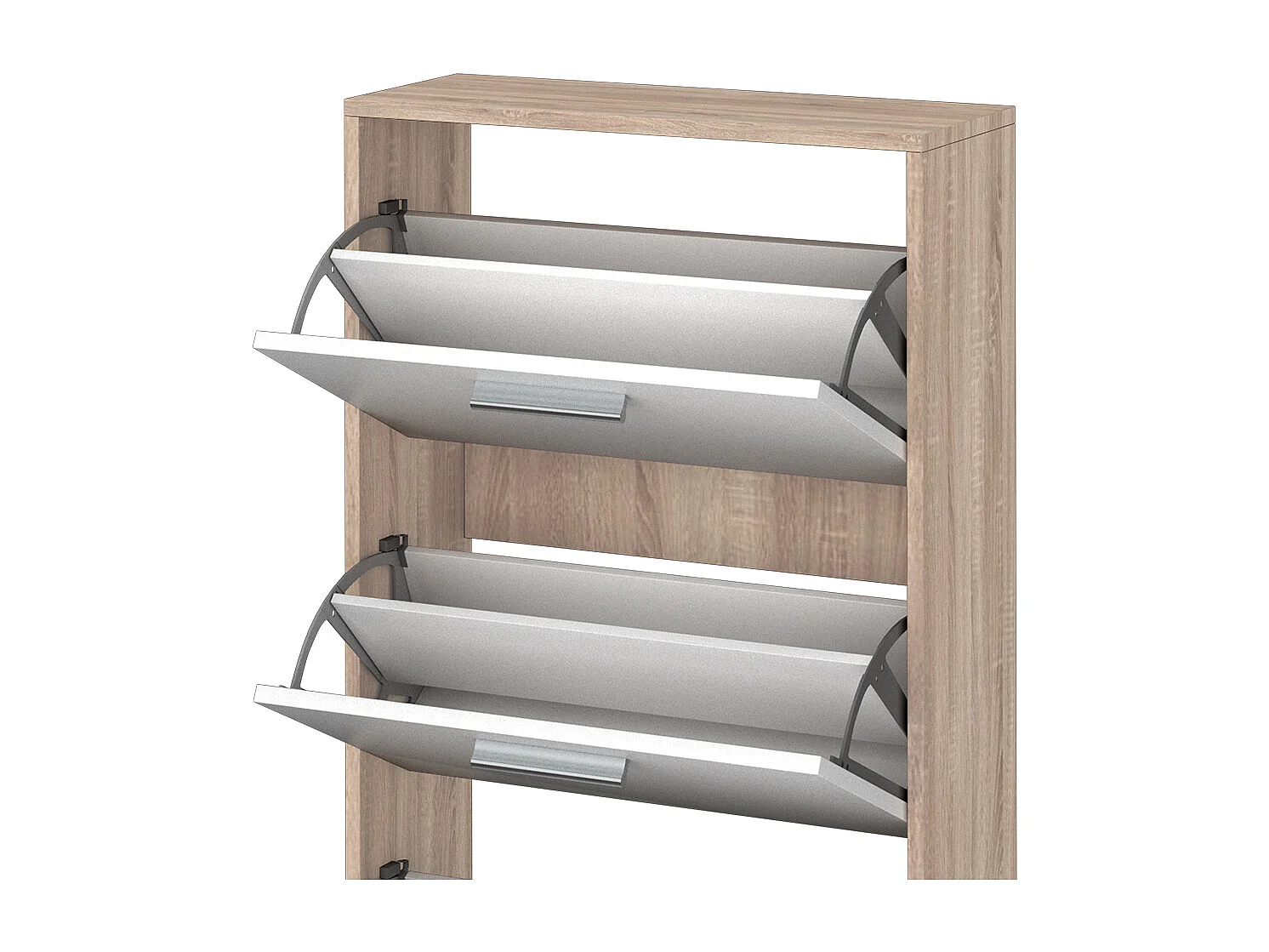 Meuble à chaussure blanc/sonoma 59x22x105 gizmo