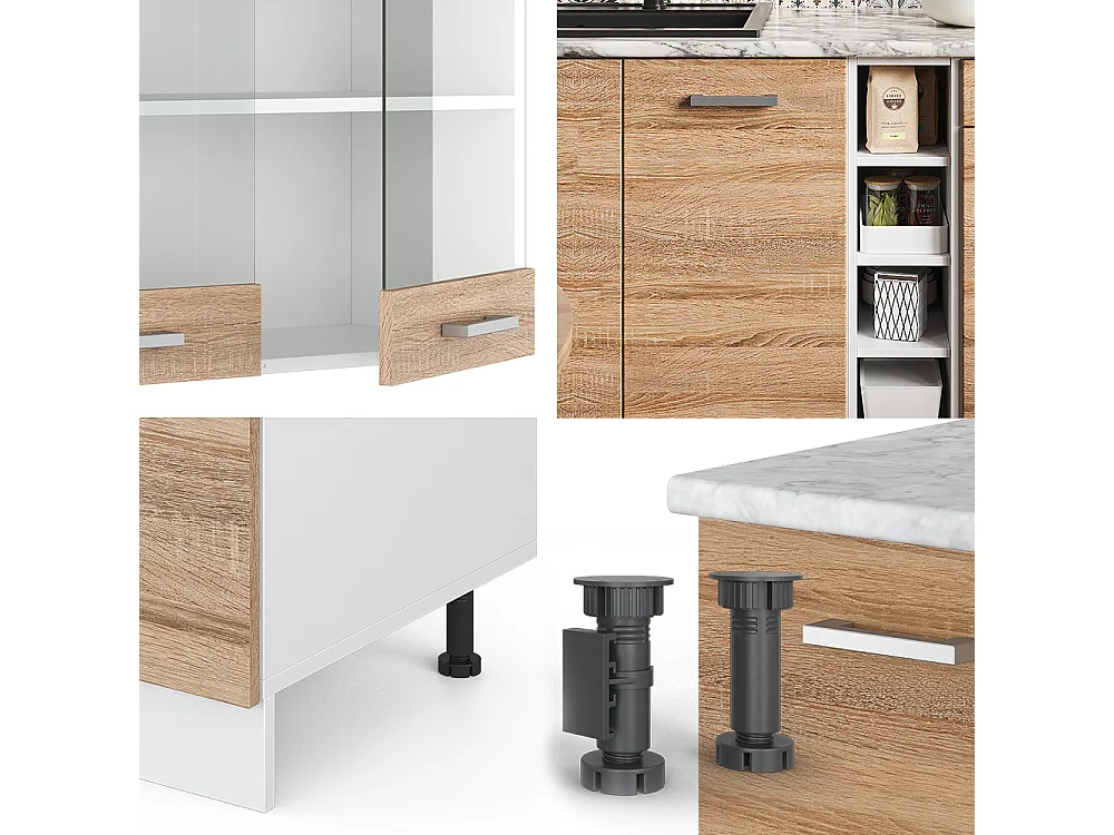 Cuisine sonoma/blanc 160x60x81.6 r-line