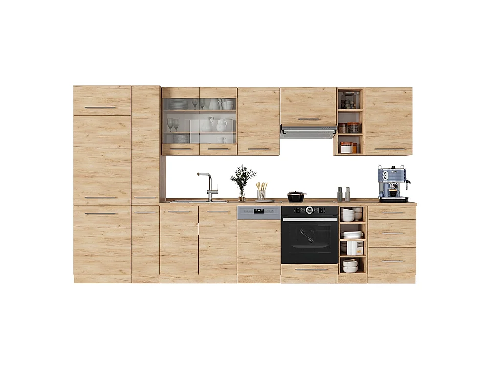 Køkkenrække gold power oak 355x46x81.6 fame-line