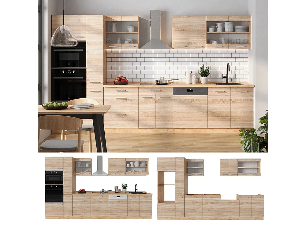 Cuisine sonoma/chêne doré 350x46x81.6 r-line