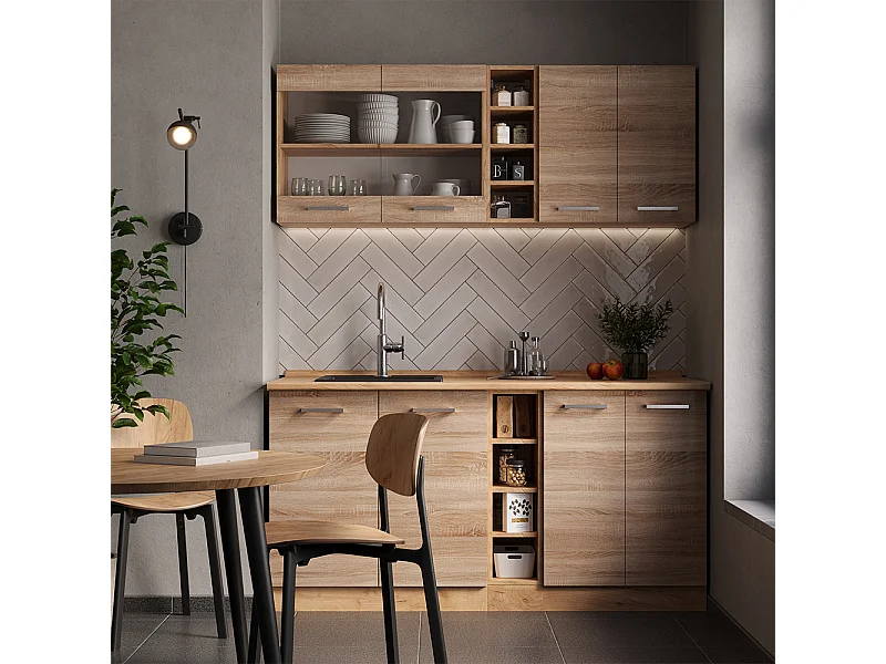 Cuisine sonoma/chêne doré 160x60x81.6 r-line