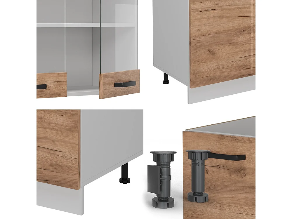 Cuisine chêne doré/blanc 300x60x81.6 r-line