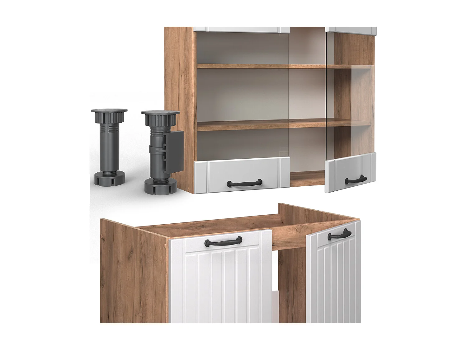 Cuisine blanc campagne 200x46x81.6 fame-line