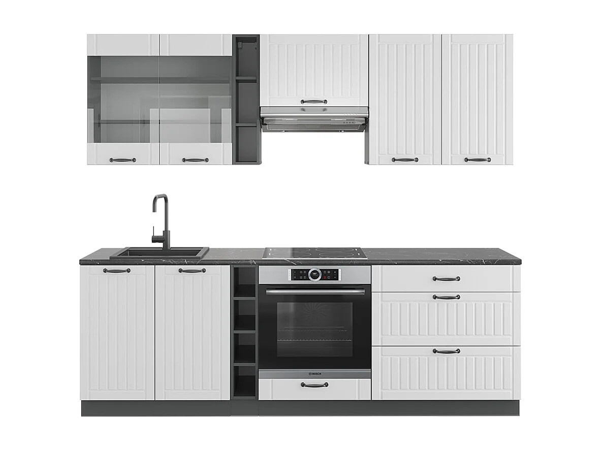 Pentry vitt hus på landet/antracit 235x60x81.6 fame-line