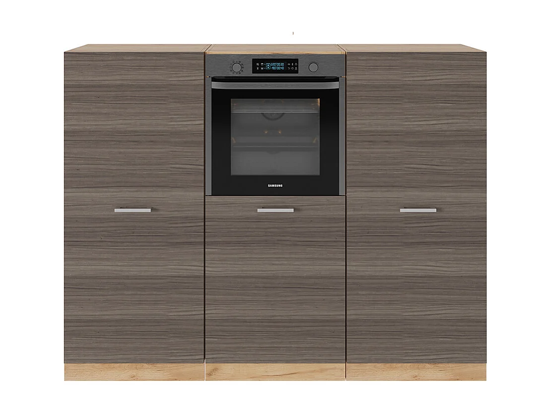 Küchenblock edelgrau/goldkraft eiche 180x46x81.6 r-line