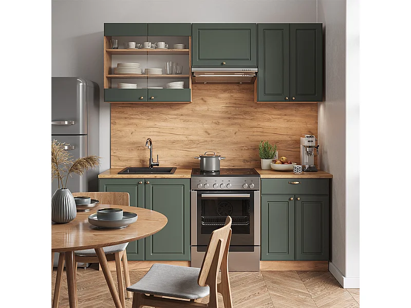 Mueble de cocina green-gold country/gold power roble 200x60x81.6 fame-line