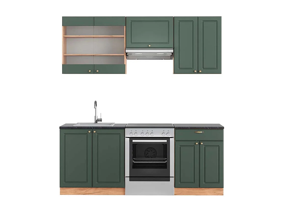 Mueble de cocina green-gold country/gold power roble 200x60x81.6 fame-line
