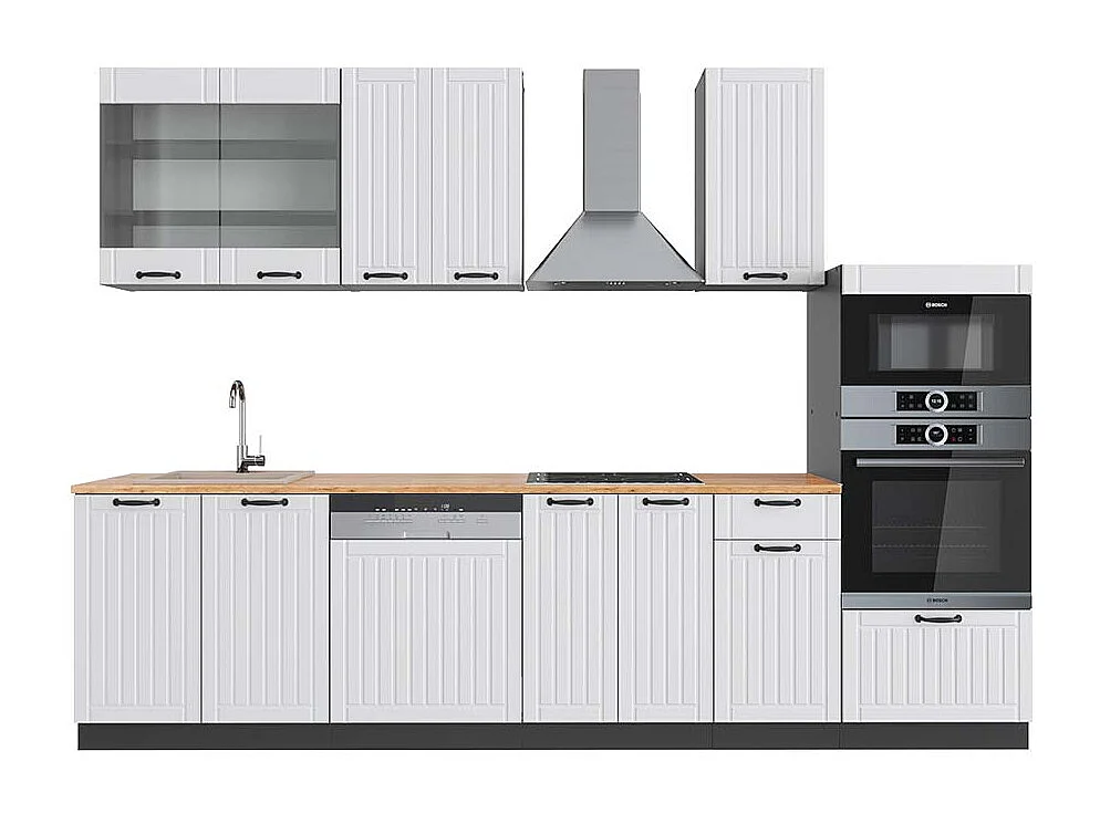 Aneks kuchenny biały dworek/antracyt 300x60x81.6 fame-line