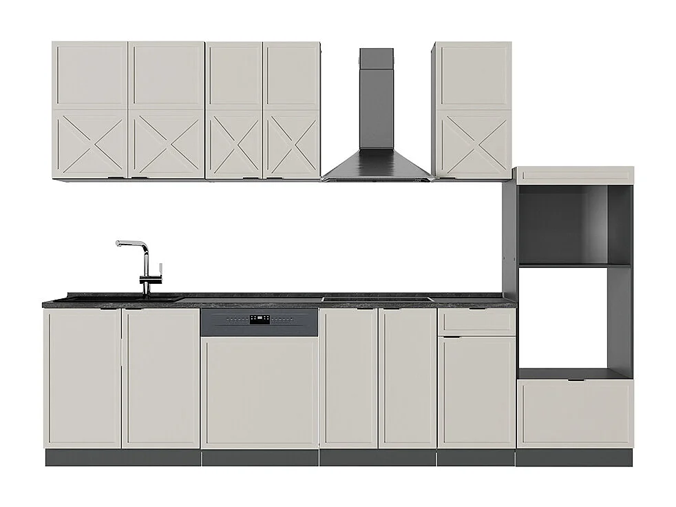 Cuisine grisbeige/anthracite 300x60x81.6 fame-line