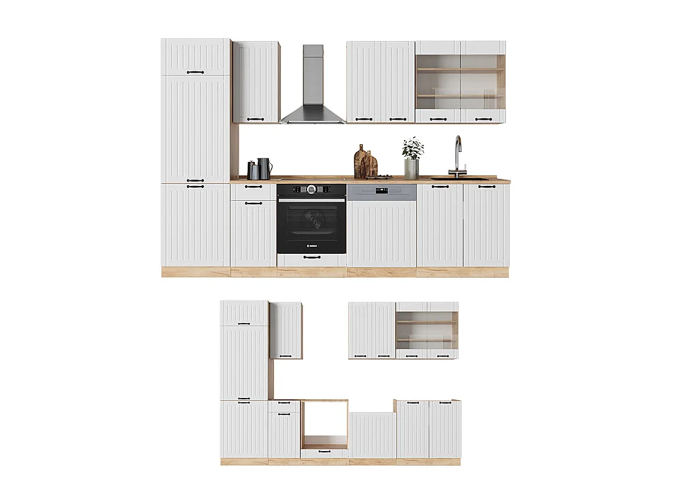 Cuisine blanc campagne 300x46x81.6 fame-line