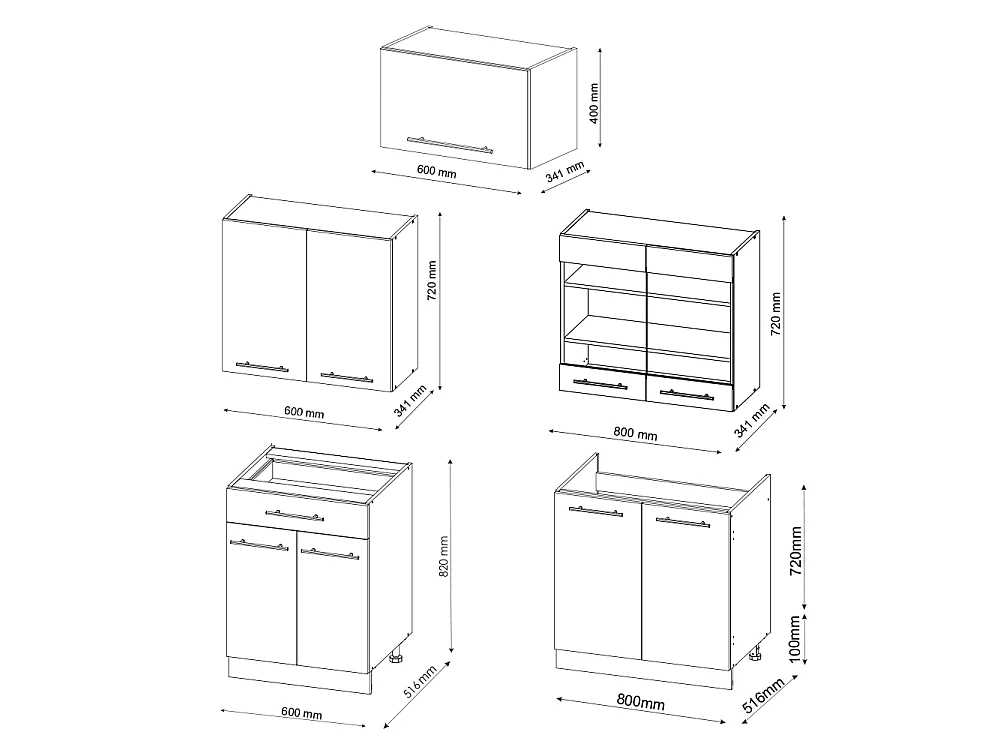 Cuisine anthracite-or/blanc 200x60x81.6 fame-line