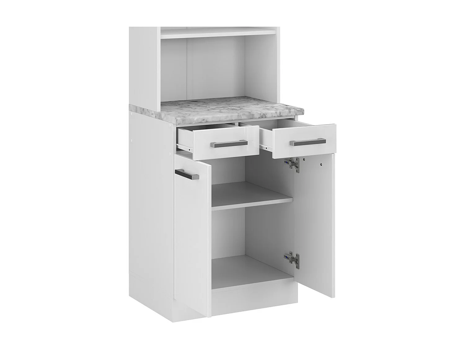 Bloco de cozinha branco alto brilho 60x60x81.6 r-line