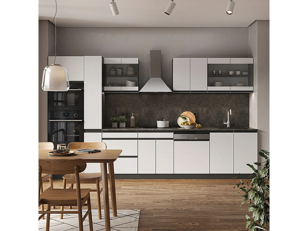 Cuisine blanc/anthracite 350x46x81.6 r-line