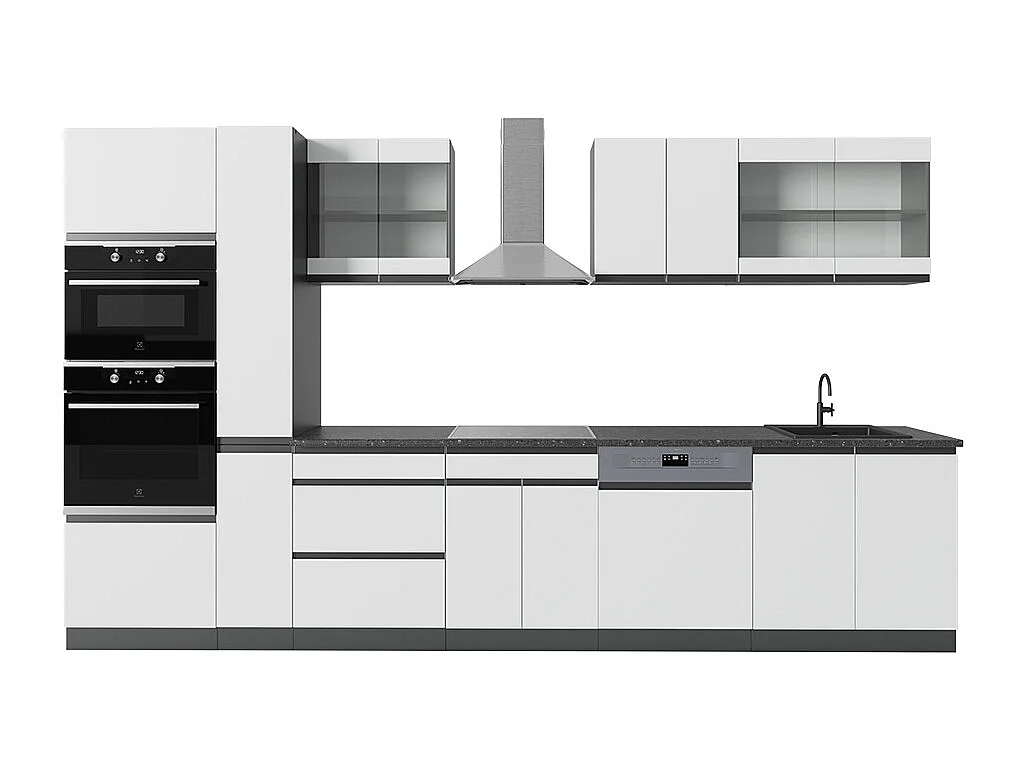 Cuisine blanc/anthracite 350x46x81.6 r-line