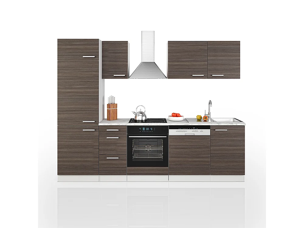 Cuisine gris noble/blanc 270x46x81.6 optima