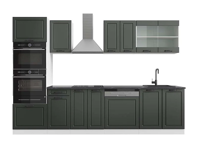 Cucina componibile antracite casa di campagna/bianco 300x60x81.6 r-line