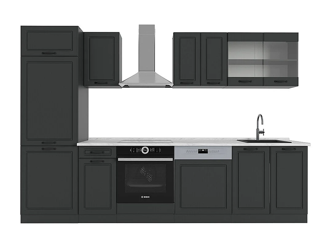 Cuisine anthracite maison de campagne/anthracite 300x60x81.6 r-line