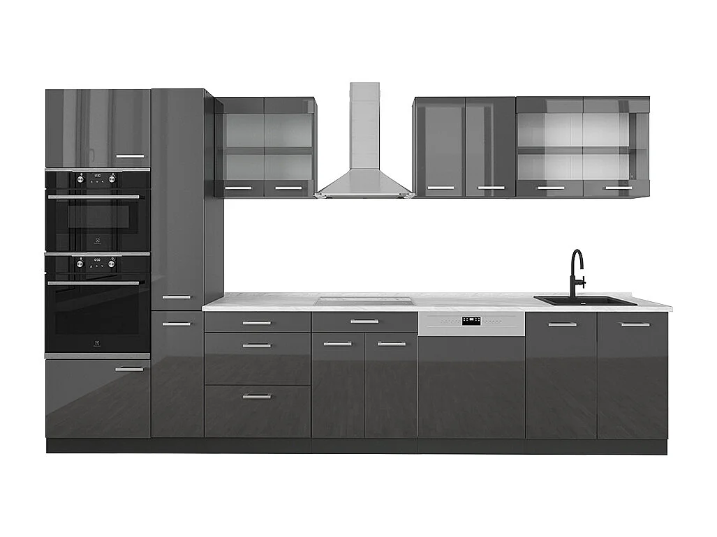 Cuisine  anthracite brillant/anthracite 350x60x81.6 r-line