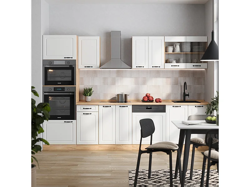 Aneks kuchenny biały dworek/złoty dąb 300x60x81.6 r-line