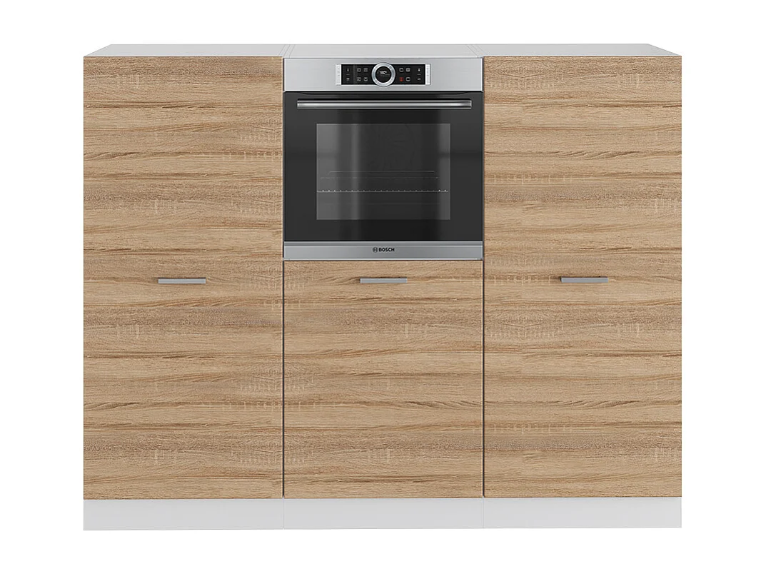 Bloque de cocina sonoma/blanco 180x46x81.6 r-line