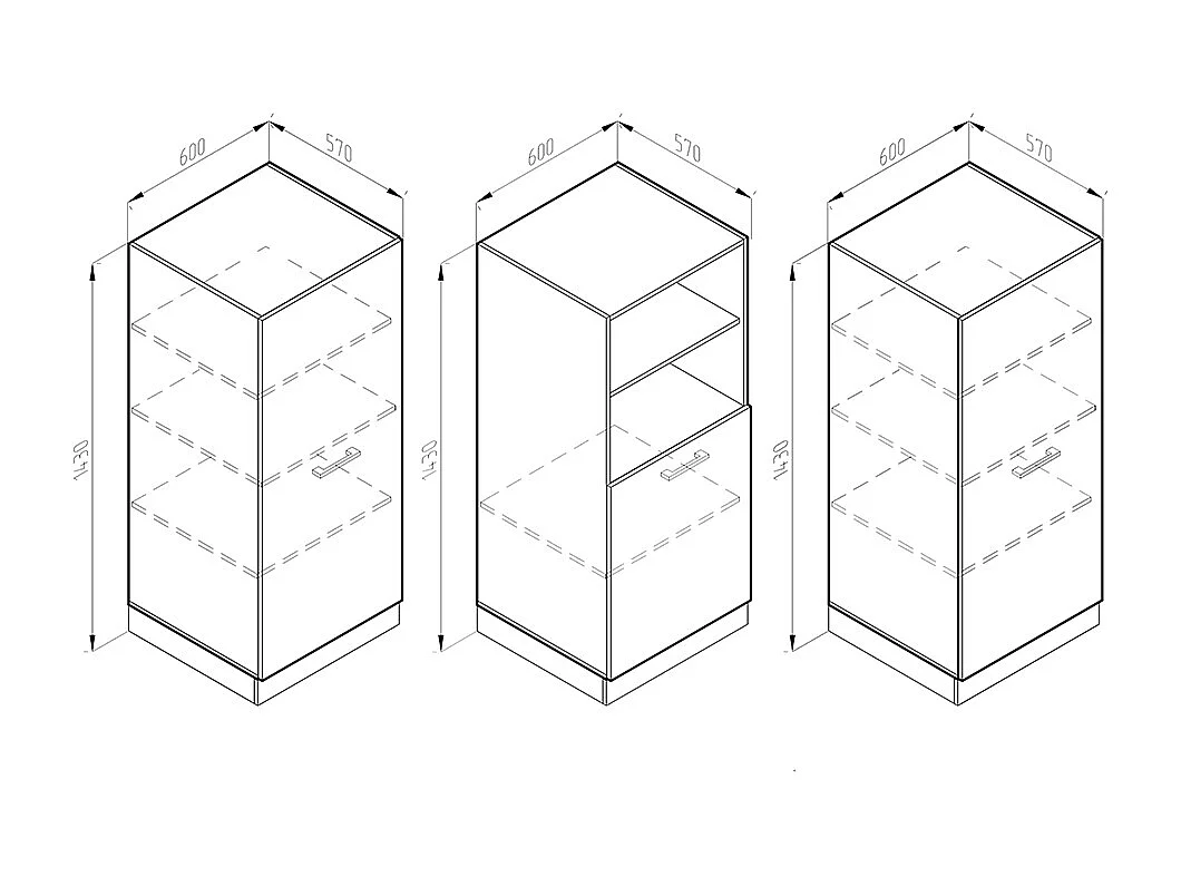 Bloque de cocina sonoma/blanco 180x46x81.6 r-line