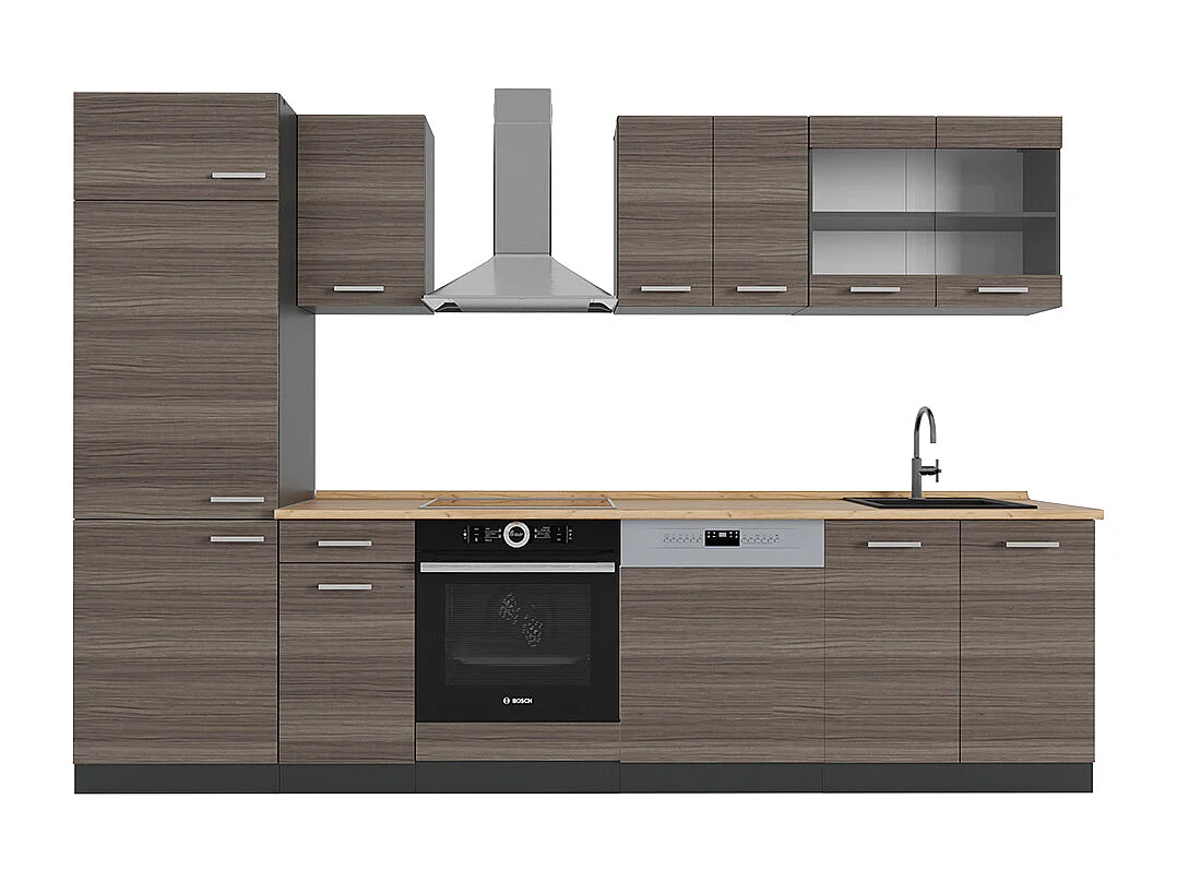 Cuisine gris noble/anthracite 300x46x81.6 r-line