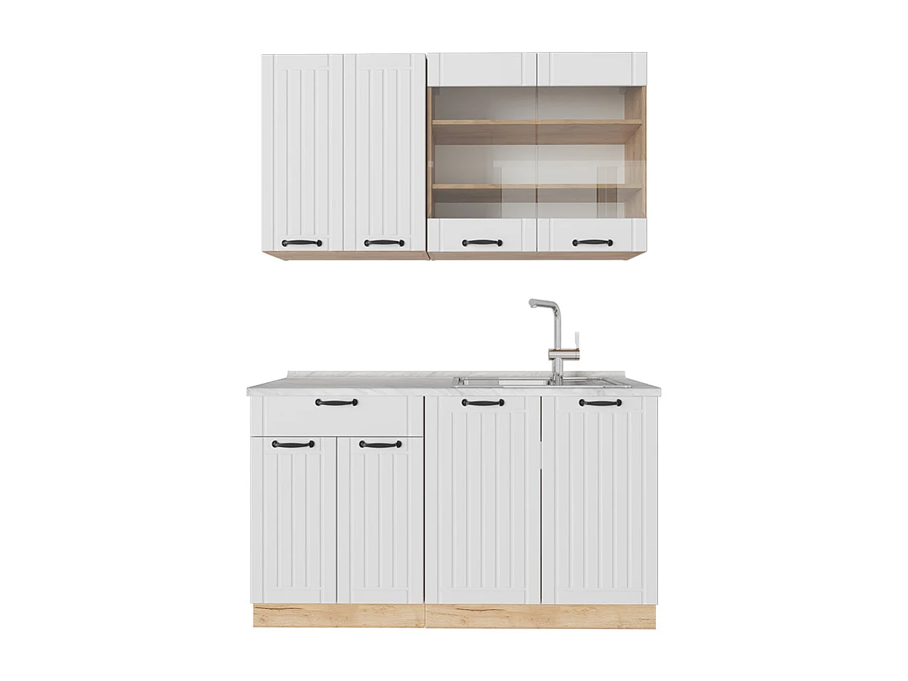 Cuisine blanc campagne 140x60x81.6 fame-line