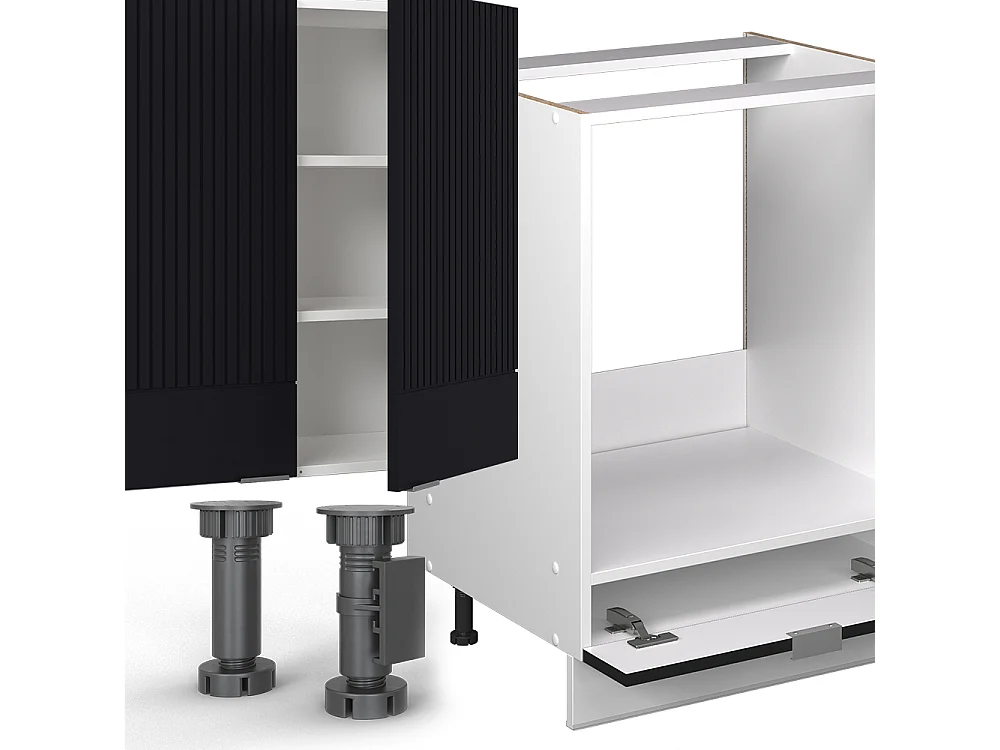 Cuisine noir rayé/blanc 355x46x81.6 fame-line