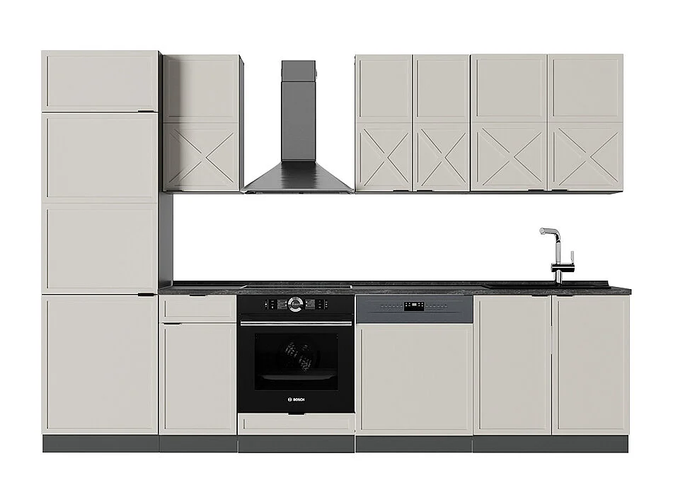 Cuisine grisbeige/anthracite 300x60x81.6 fame-line