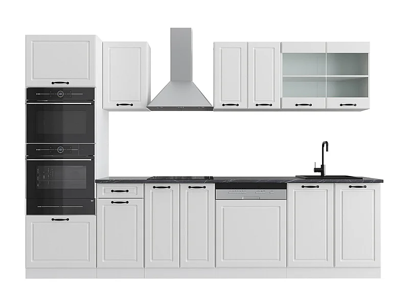 Mueble de cocina casa de campo blanca/blanca 300x60x81.6 r-line