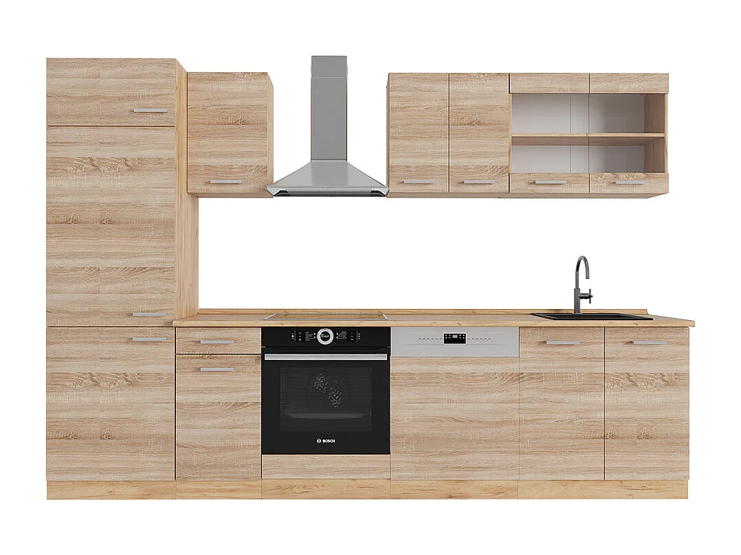 Mueble de cocina roble sonoma/goldkraft 300x46x81.6 r-line