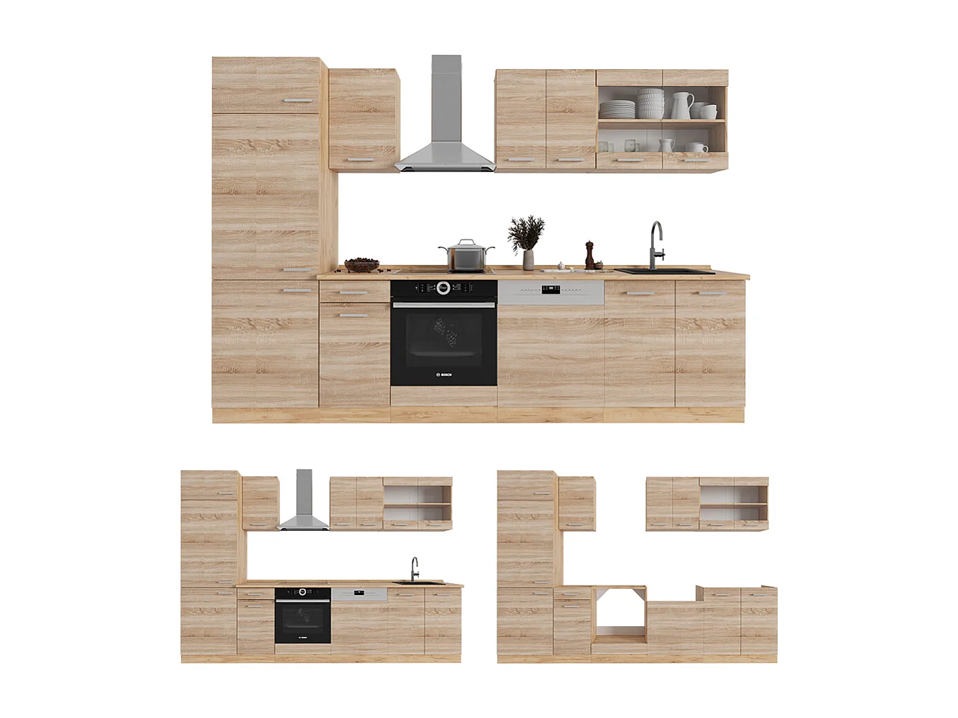 Cuisine sonoma/chêne doré 300x46x81.6 r-line