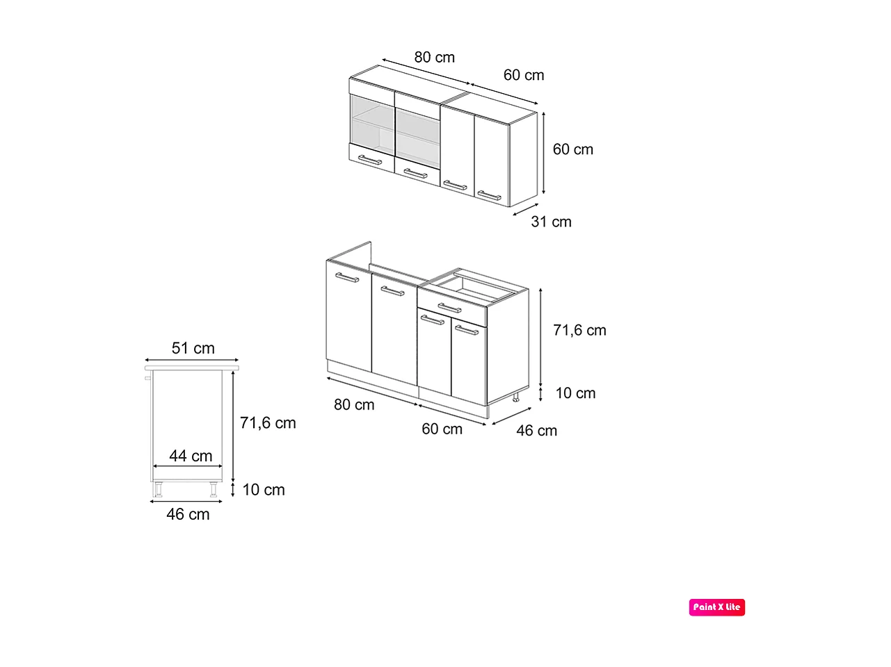 Cucina monoblocco quercia dorata/bianco 140x60x81.6 r-line