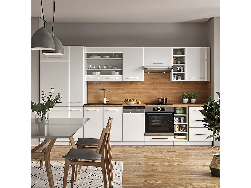 Cuisine blanc brillant/blanc 355x60x81.6 fame-line