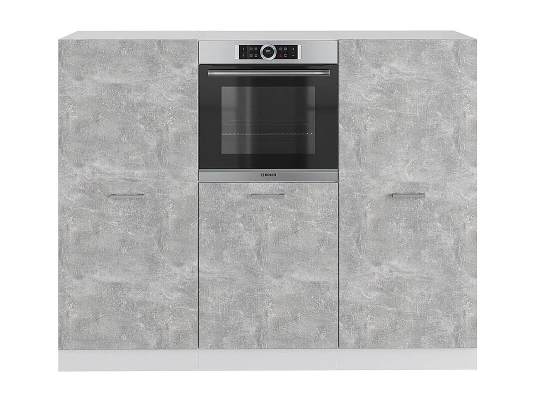 Bloc cuisine béton/blanc 180x46x81.6 r-line